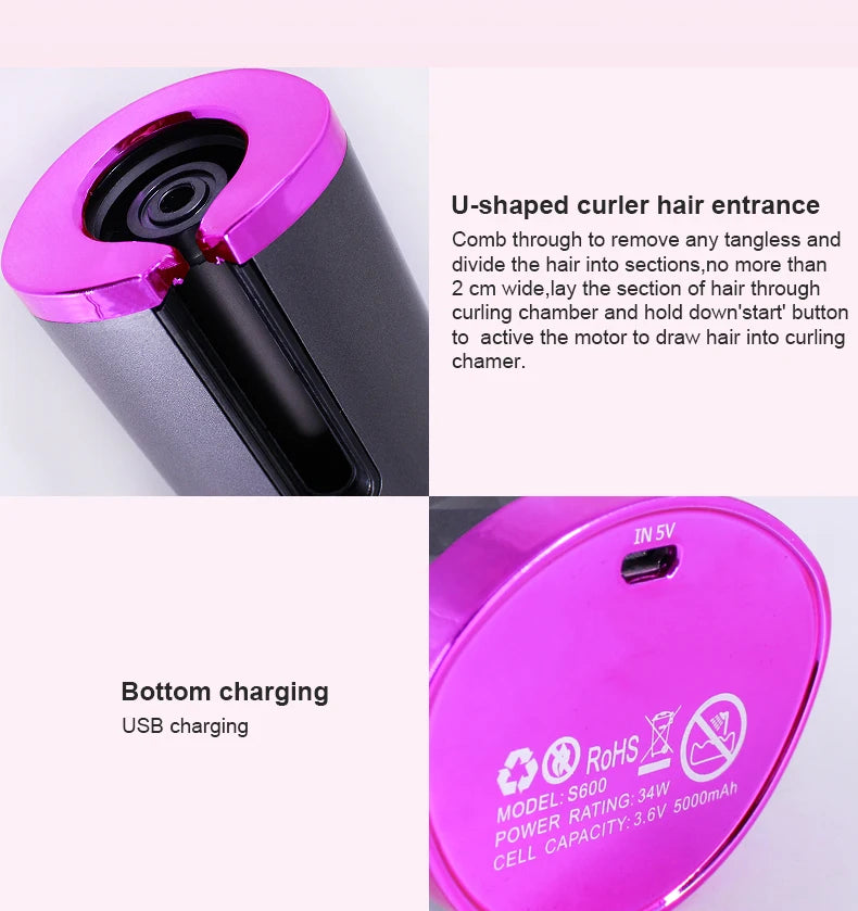 Automatic Curling Iron Cordless