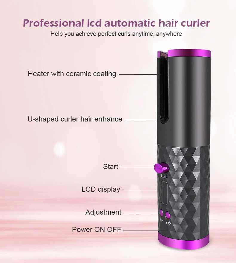 Automatic Curling Iron Cordless